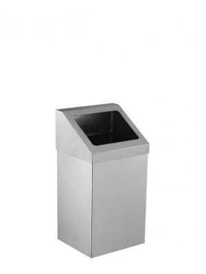  Krom Açık Çatı Kapaklı Çöp Kovası 7 Lt.