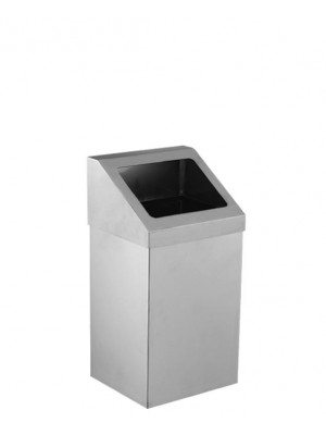 Krom Açık Çatı Kapaklı Çöp Kovası 11 Lt.